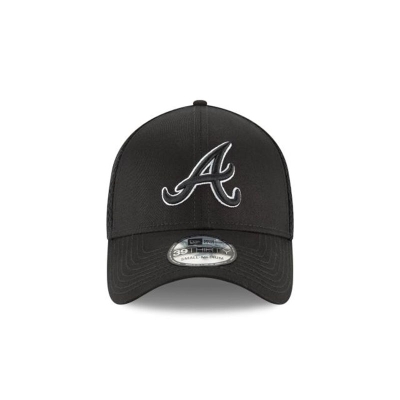 Atlanta Braves Gorra | New Era MLB Neo 39thirty Stretch Fit Cap Mexico - Negros